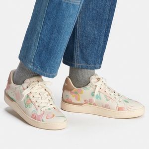 Coach Clip Low Top Sneaker With Floral (NWT)